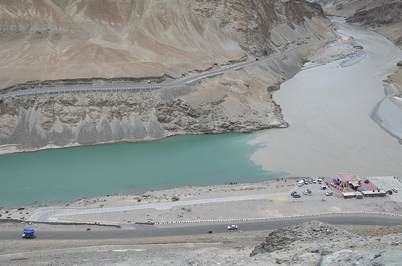 Confluence of the Indus(Sindhu) and Zanskar Rivers